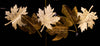 Autumn Harmony Wall Art – Gold & White Leaf Metal Sculpture