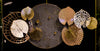 Abstract Metal Wall Art – Golden Leaves Ensemble