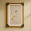 Minimalist Bird on Branch Wall Art – Soft Neutral Tones