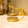 Golden Butterfly Floral Glass Jar