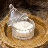 Vintage Ribbed Glass Candle – Clear Luxe Edition