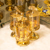 Luxurious Gold Canisters with Leaf Handle Base (Set of 3)
