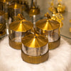 Antique Bronze Glass Canister Set (3 Pieces)