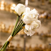 Classic White Artificial Rose Bouquet – 9 Stems
