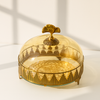 Bronze-Gold Dome Dessert Display with Patterned Base