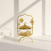 Golden Blossom Candy Jar with Stand