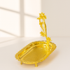 Lux Bloom Oval Gold Tray