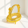 Ornate Golden Basket Stand with Floral Arch