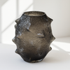 Black Textured Art Glass Vase