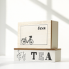 Vintage Wooden Tea Storage Box – Bicycle Design