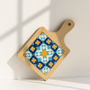 Blue Star Geometric Square Serving Board