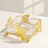 Crystal Gold Leaf Ashtray