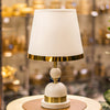 Contemporary white and Gold Table Lamp
