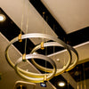 Elegant Spiral Ring Chandelier – Brushed Gold