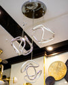 Sculptural Chrome Pendant Light – 3-Piece Set