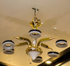 Futuristic Halo Chandelier – Gold and Black Finish