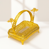 Luxurious Ornate Golden Basket Tray
