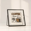 Vintage Coffee House Sign in Glass Frame
