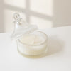 Vintage Ribbed Glass Candle – Clear Luxe Edition
