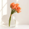 Warm Orange Artificial Rose Bouquet – 9 Stems