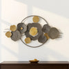 Modern Bloom Wall Art – Metal Circle Sculpture