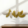 Golden Feather Symphony Wall Art – Luxe Metal Decor