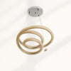 Crystal Spiral LED Chandelier – Silver Luxe