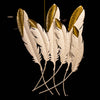 Golden Plume Wall Art – Elegant Feather Metal Decor