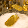 Luxury Golden Multi-Tier Serving Tray with Ornamental Handle