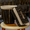 Modern Black Woven Basket Set – Minimalist Bin & Tissue Holder