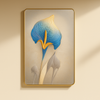Blue Elegance – Abstract Flower Wall Art