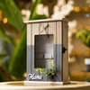Rustic Wooden Key Holder Cabinet – "Home" Wall Organizer