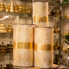 Modern Luxe Gold Planter Set – Embossed Tree Grain Finish (Set of 3)