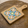 Geometric Pattern Square Serving Board