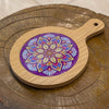 Purple Mandala Wooden Serving Board