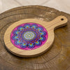 Pink Mandala Wooden Serving Board