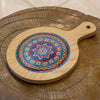 Mandala Charm Wooden Serving Board