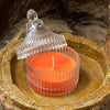 Spiced Citrus Ribbed Glass Candle – Vintage Collection