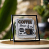 Vintage Coffee House Sign in Glass Frame
