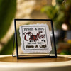 Fresh & Hot Coffee Framed Sign – Glass Display