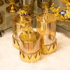 Luxurious Golden Glass Canister Set (3 Pieces)