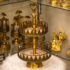 2-Tier Gold Dessert Stand with Heart Handle