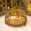 Bronze-Gold Dome Dessert Display with Patterned Base