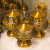 Gilded Pedestal Storage Jars – Set of 3