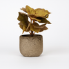 Artificial Rustic Brown Leaf Plant in Textured Pot