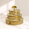 Vintage Gold 3-Tier Tray Stand