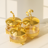 Elegant Golden Glass Canister Set (3 Pieces)