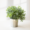 Frosted Green Mini Herb – Faux Plant in Metal Tin