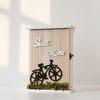 “Sweet Home” Bicycle Key Holder Cabinet – Rustic Wall Organizer