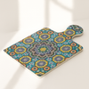 Moroccan Mandala Ceramic Serving Board – Teal Harmony